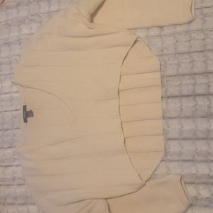 Used Good Condition Cropped Rib-Knit High -Low Sweater